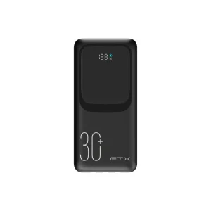 CARGADOR PORTATIL FTX 30000MAH 22.5W PB-30LCD-BK POWER BANK NEGRO C/CABLE INTEGRADO Hover