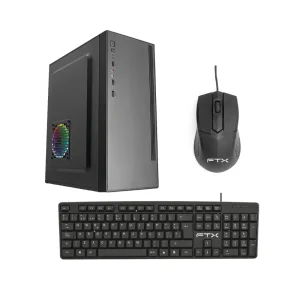 GABINETE KIT FTX PCC-5W3SK C/FUENTE 500W MOUSE+TECL/ESP ATX/MATX/ITX