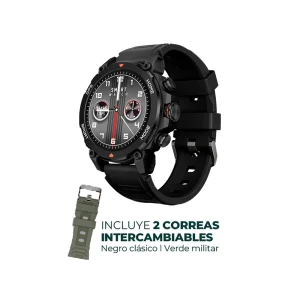SMARTWATCH FTXG6-BB 57MM NEGRO + 1 CORREA VERDE GPS/ ANDROID/ IOS/ BT