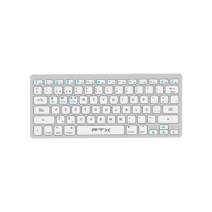 TECLADO FTX BLUETOOTH FTXB1000 ULTRA SLIM POR/PLATA