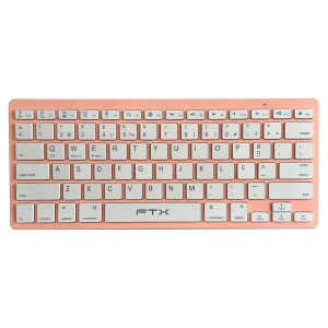 TECLADO FTX BLUETOOTH FTXB1000 ULTRA SLIM POR/ROSA Hover