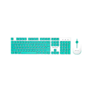 TECLADO + MOUSE FTX WIRELESS FTXGK600 NUMERICO/PORTUGUES BLANCO/VERDE